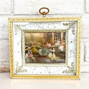 Elegant Gold and Silver Framed Ballet Dancers Art